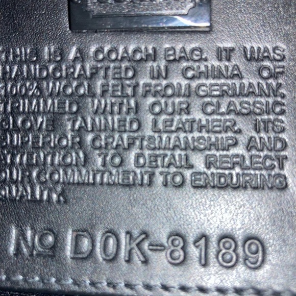 Coach • Charcoal Grey Wool with Black Accents - Picture 11 of 12